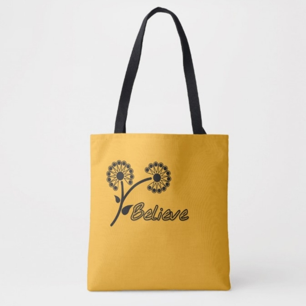 Custom Canvas Tote "Believe"